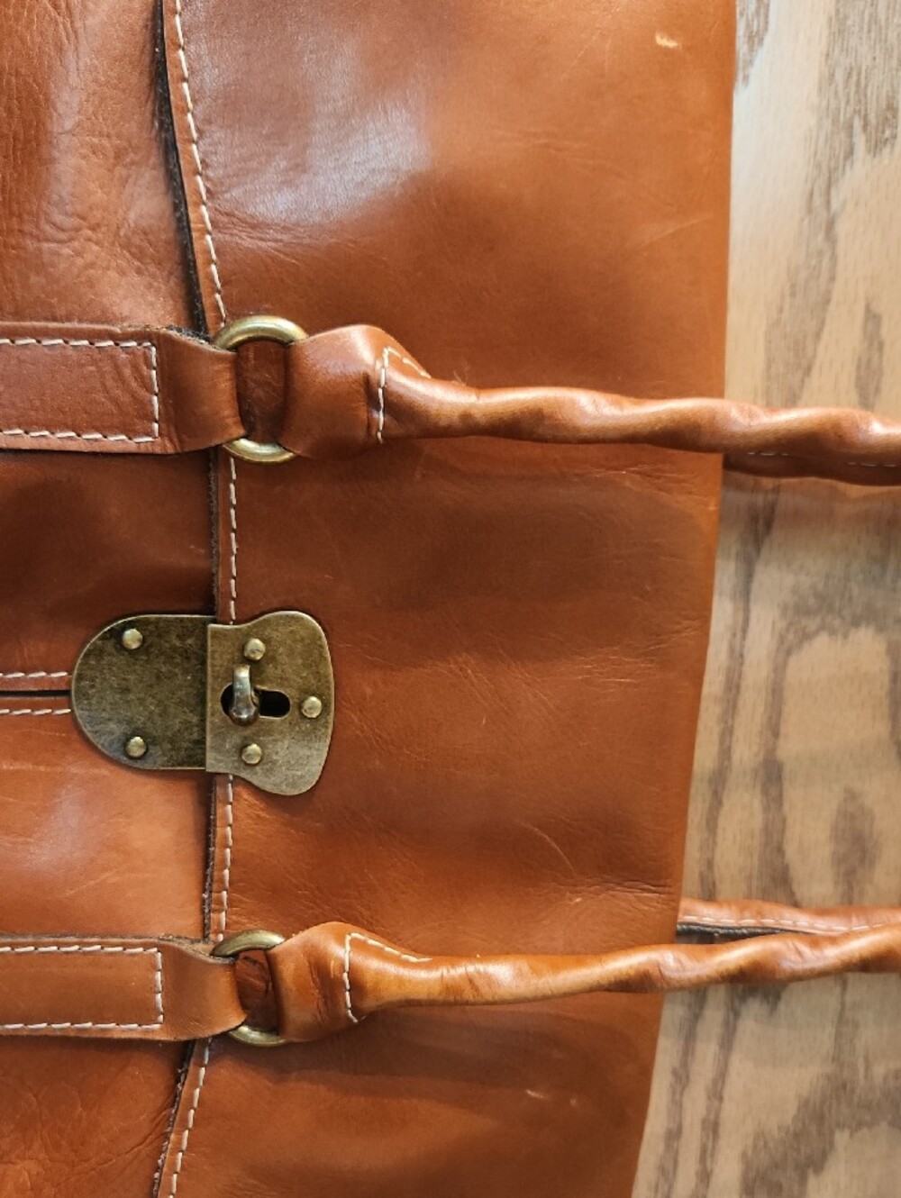 Patricia Nash Brown Leather Tote Handbag - Classic Women's Shoulder Ba/Crossbody - Picture 2 of 12